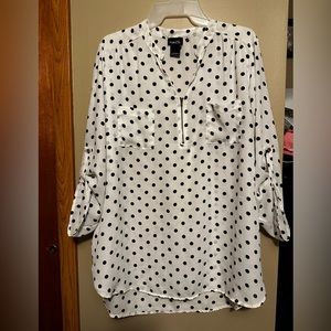 Black and white blouse